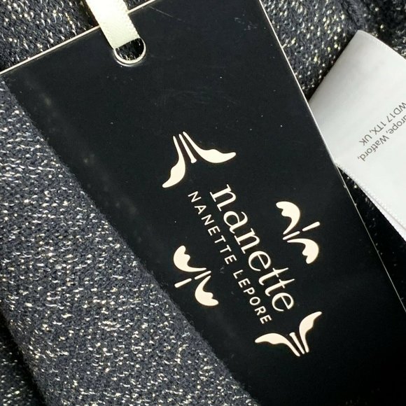 Nanette Lepore Black Gold Metallic Elastic Waist A-line Skirt - Picture 5 of 7